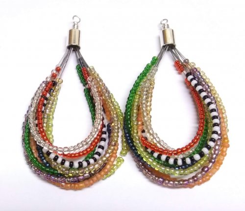 Judy Larson's Seed Bead Earrings - , Beading, Beads, seed bead earrings